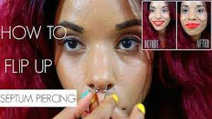 How To Flip Up Septum Ring Youtube