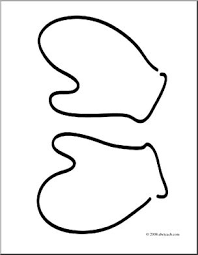 Hand drawn winter mittens vector illustration heart. Clip Art Basic Words Mittens Coloring Page I Abcteach Com Abcteach