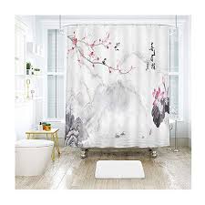 Badewanne teppich wc deckel abdeckung matte dusche vorhang optional wasserdicht. Maxast Magpie Plum Blossom Duschvorhang Anti Schimmel Bunten Badewanne Vorhang 180x200cm Antibakteriell Wasserdicht Mit Badewanne Vorhang Duschvorhang Dusche