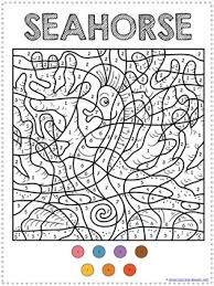 color by number ocean animals coloring pages 1 1 1 1