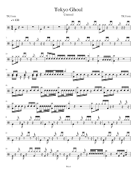 Tokyo Ghoul Unravel Sheet Music For Drum Group Solo Musescore Com