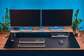 I need a desk, preferably a corner desk, with drawers/shelves and enough room for a bulky pc and two legs with space underneath. Best Montior Stands 2020 Grovemade Satechi Fluidstance Twelve South Rolling Stone