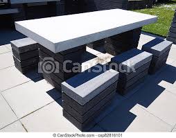 Design ideas for a small classic back partial sun garden for spring in portland with a garden path and natural stone paving. Modern Trendy Design Garden Stone Furniture Modern Trendy Design Garden Furniture Seating Corner Made Of Stone And Black And Canstock