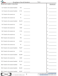 We have rounding off to the nearest thousandth worksheets, nearest hundredth worskheets, nearest tenth worksheets, nearest whole number worksheets, nearest ones worksheets, nearest ten worksheets, nearest hundred worksheets, nearest thousand worksheets. Rounding Worksheets Free Commoncoresheets