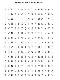 The Book With No Pictures Word Search Jpg Word Search Printables Words Books