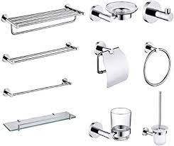 bathroom accessories stainless steel bathroom hardware set matte 10 pieces 304s s sanitar bathroom accessory set bathroom hardware set stainless steel bathroom