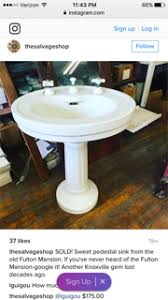 how to secure antique pedestal sink