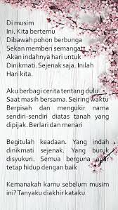 Haiku ini mengingatkan keindahan musim semi dan keindahan yang sekilas dari. Semua Terpuisikan Puisi Keindahan Pertemuan Di Musim Bunga Puisi Bunga Beri