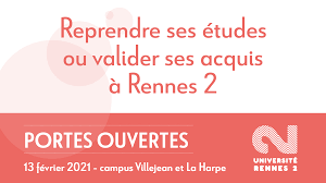 Université jean monnet saint etienne. Conference Reprendre Ses Etudes Ou Valider Ses Acquis A Rennes 2 L Aire D U