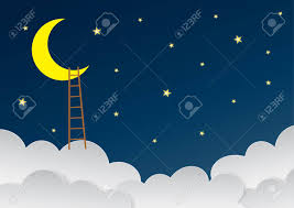 Shop our best selection of half moon console tables to reflect your style and inspire your home. Surreal Beautiful Sky With Crescent Moon And Ladders Amazing Blue Dark Night Sky With Many Stars Vector Illustration Royalty Free Cliparts Vectors And Stock Illustration Image 100316965