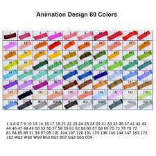 Yosoo 40 60 80 Assorted Colors Art Twin Tip 1mm 6mm Mark Pens Art Sketch Graphic Marker Pen Set With Pencil Bag Animation Design 80 White