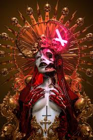 Necro Mary On Behance Billelis and sick666mick have collaborated mixing cyberpunk influences, religious com… necro maria vii, an art print by sick 666 mick. necro mary on behance