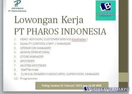 / asisten apoteker loker lainnya lihat di www.kerjabatam.com. Lowongan Kerja Pt Pharos Indonesia Group Februari 2019