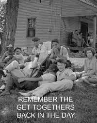 Cousins, aunts and uncles at grandmas house