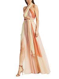 Shop Cinq A Sept Eileen Halter Wrap Gown Saks Fifth Avenue