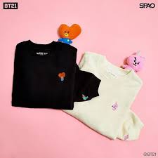 Bt21 X Spao Loose Fit Man To Man T Shirt In 2019 Clothes