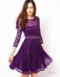 Comes In Lavender And Light Purple Cheap Fashion Purple Lace Short 2014 Homecoming Dresses Scoo Purple Cocktail Dress Necklines For Dresses Purple Lace Dress