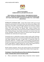 Penguatkuasaan undang undang alam sekitar. Kenyataan Media Kementerian Alam Jabatan Alam Sekitar Facebook