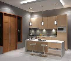 Lampu gantung yang berbentuk menyerupai kerucut juga membuat dapur menjadi lebih hangat. Gambar Dapur Rumah Minimalis Desain Dapur Modern Dapur Kontemporer Interior Dapur