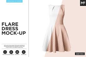 The Flare Dress Mock Up Mockup Flare Dress Mockup Psd