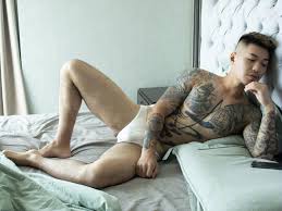 Nude Asian guy with tattoos - NSFW- –