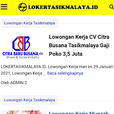 Lowongan kerja tasikmalaya terbaru hari ini. Facebook
