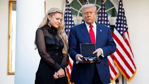 'I know you're celebrating in heaven': Erika Kirk accepts Medal of Freedom for husband