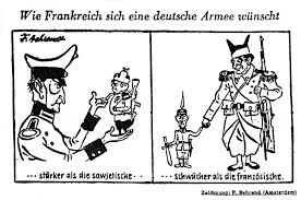 50 jahre deutsch franzosische freundschaft portal. Karikatur Von Behrendt Uber Die Deutsche Wiederbewaffnung 27 September 1954 Cvce Website