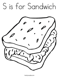 Click the button below to download and print this coloring sheet. S Is For Sandwich Coloring Page Twisty Noodle