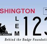 Law Enforcement Memorial specialty design plate | Washington ...