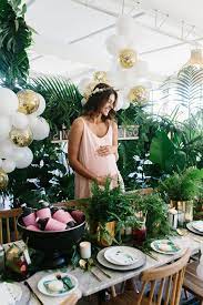 Find The Perfect Baby Shower Inspiration With Our Gender Neutral Green Oasis Event Filled With Gre Tropical Baby Shower Summer Baby Shower Baby Shower Themes