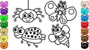 You can print out online for free here on coloringkids.org! Coloring For Kids With Insects Bugs Coloring Pages For Children Youtube