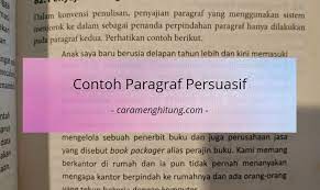 Check spelling or type a new query. Contoh Paragraf Persuasif Pengertian Dan Strukturnya Lengkap