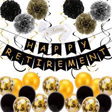 Retirement is something to toast too. Amazon Com Savita 34pcs Retirement Party Decorations Happy Retirement Banner Latex Balloons Retired Sash Paper Pom Poms Hanging Swirls For Happy Retirement Party Supplies Toys Games