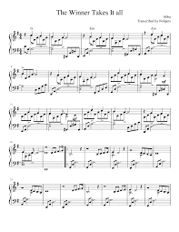 Maybe you would like to learn more about one of these? Abba The Winner Takes It All Sheet Music For Piano Solo Musescore Com