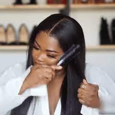 Straight Human Hair Wigs Middle Part Lace Wigs Pre Plucked Natural Hai Musicwig