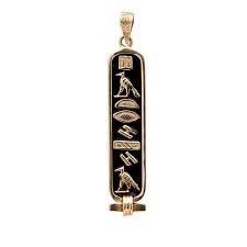 Kay outlet®, has beautiful gold necklaces with designs fit for everyone! 18k Gold Egyptian Cartouche W Black Enamel Background Egypt7000