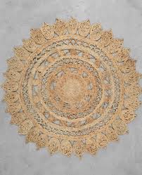 Juteteppich Mit Mandala Beige Jute Teppich Teppich Mandala Teppich