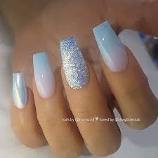 Glitter Black And Blue Ombre Nails Recipe Blue Ombre Nails Coffin Nails Ombre Blue Acrylic Nails