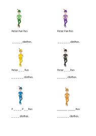 Then tinker bell blew some fairy dust over the kids, and they. Peter Pan Worksheet Colours Preschool First Writing Tpt