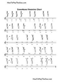 56 high quality bari sax finger chart