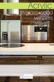 high gloss wood veneer cabinet doors in