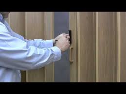 More images for to make a wooden accordion door » Folding Door Lock Double Door Lock Installation Youtube