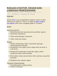 Mendapat ancaman dan laknat oleh allah subhanahu wa taala ii. Rasuah Menjejaskan Imej Negara
