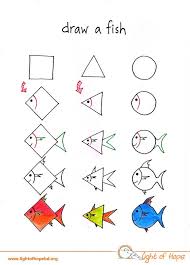 Draw A Fish Drawing Lessons For Kids Square Drawing Drawing For Kids