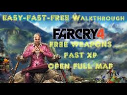 Far cry 4 open world mod! Far Cry 4 How To Upgrade Skills Fast Unlock All Weapons Free Open The Entire Map Youtube