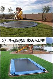 Diy Inground Trampoline The Owner Builder Network Backyard Trampoline Backyard Playground Backyard
