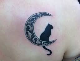 Sometimes it is the literal moon, as part of a nighttime scene or other natural landscape, other times it is more symbolic. 28 Best Cat And Moon Tattoo Designs The Paws