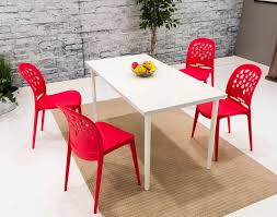 Atomic Red Retro Mid Century Modern Style Teardrop Dining Chair Set Of 4 Clearance Dining Chair Set Dining Chairs Chair