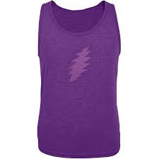 Grateful Dead Grateful Dead Purple Lightning Bolt Dark Purple Soft Tank Top X Small Walmart Com Walmart Com